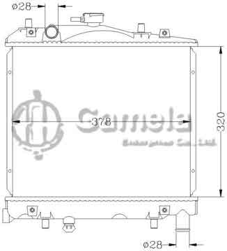 6121094N - Radiator for HYUNDAI KIA PRIDE '93- MT OEM: KK139-15-200A