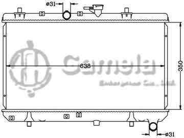 6121114N - Radiator for HYUNDAI KIA RIO '03-05 MT OEM: 25310-