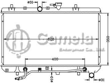 6121116N - Radiator for HYUNDAI KIA RIO '03-05 AT OEM: 25310-