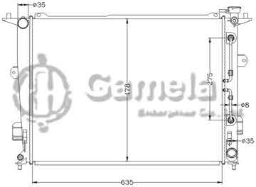 6121119NA - Radiator for HYUNDAI GENESIS 3.8L' 11-12 AT OEM: 25310-3M180 DPI: 13059