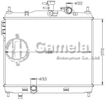 6121127NA - Radiator for HYUNDAI GETZ 1.5CRDi '02- MT OEM: 25310-1C300