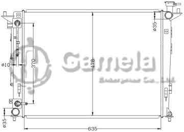 6121133NA - Radiator for HYUNDAI IX35 '10- AT OEM: 25310-2Z100