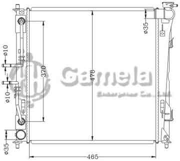 6121145NA - Radiator for HYUNDAI SONATA 2.0 '11-12 AT HYUNDAI KIA OPTIMA 2.0 '11- AT DPI: 13189