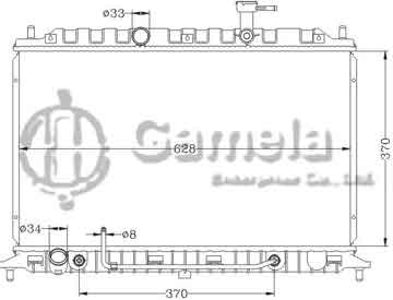 6121147NA - Radiator for KIA RIO/RIO5 '06-11 AT OEM: 25310-1G000/1G100 DPI: 2820