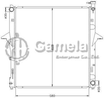 6121150NA - Radiator for HYUNDAI KIA SORENTO 3.3/3.8 '07-09 MT