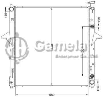 6121151NA - Radiator for HYUNDAI KIA SORENTO 3.3/3.8 '07-09 AT OEM: 25310-3E930 DPI: 2962