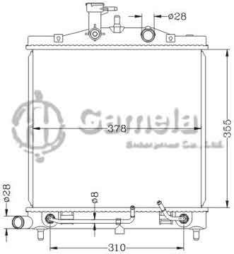 6121153NA - Radiator for HYUNDAI KIA PICANTO '10- AT OEM: 25310-07552