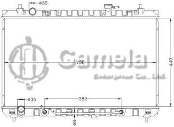 6121155NA - Radiator for HYUNDAI KIA GRAND CSMIVEL VQ2.7 '06- AT OEM: 25310-4D800