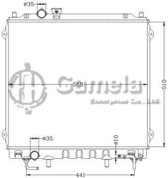 6121173NA - Radiator for HYUNDAI TERRACAN 3.5i V6 4WD '01- AT OEM: 25310-H1810