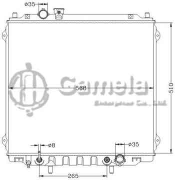 6121175NA - Radiator for HYUNDAI TERRACAN 2.5 TD '01- AT OEM: 25310-H1301/H1401