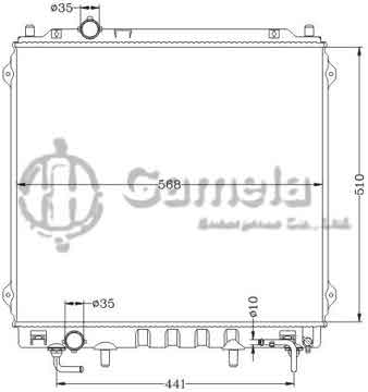 6121177NA - Radiator for HYUNDAI TERRACAN 2.9 CRDi '01- AT OEM: 25310-H1910/H1930