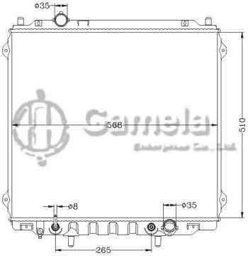 6121179NA - Radiator for HYUNDAI TERRACAN 3.0 TDCi '01- AT OEM: 25310-