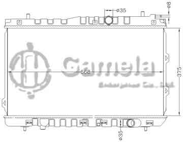 6121190NA - Radiator for HYUNDAI KIA CERATO 2.0 '04- MT OEM: 25310-2F300