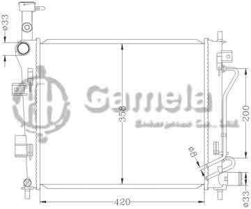 6121207NA - Radiator for HYUNDAI KIA PICANTO '11 - AT OEM: 25310 - 1Y050 / 1Y150