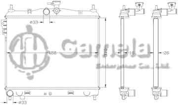 6121209NA - Radiator for HYUNDAI KIA GETZ 1.3L '02 - MT OEM: 25310 - 1C100