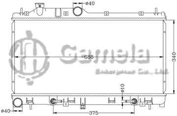 6122001AN - Radiator for SUBARU LEGACY EJ25 '03- AT OEM: 45111- AG000/AG001