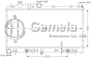 6122003AN - Radiator for SUBARU LEGACY EJ20 '03- AT OEM: 45111- AG020 DPI: 2778