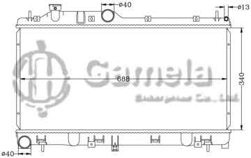 6122004AN - Radiator for SUBARU LEGACY EJ20 '03- MT OEM: 45111- AG030/AG031