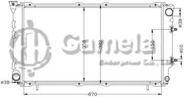 6122030N - Radiator for SUBARU LEGACY AT