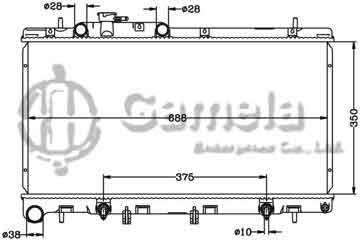 6122039N - Radiator for SUBARU LEGACY '00-02 AT OEM: 45111- AE060/AE06A DPI: 2465