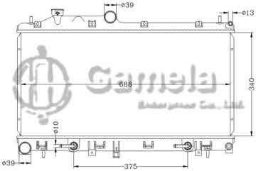 6122047NA - Radiator for SUBARU FORESTER '09- AT OEM: 45119-SC020 DPI: 13095