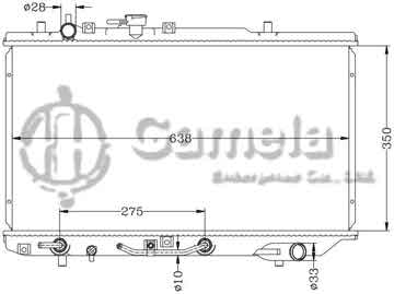 6131007AN - Radiator for FORD ASPIRE '94-97 AT OEM: F4BZ005A/B DPI: 1626