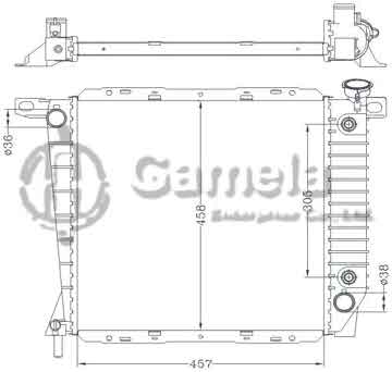 6131065ANA - Radiator for FORD RANGER '94 AT OEM: FOTZ8005AA DPI: 1062