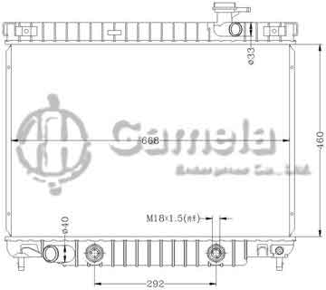 6132001AN - Radiator for GMC CHEVROLET TRAILBLAZER '02-05 AT GMC ISUZU ASCENDER 4.2L '03-04 AT OEM: 52485546 DPI: 2458