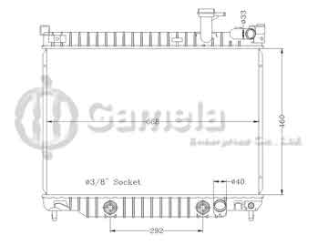 6132003AN - Radiator for GMC CHEVROLET TRAILBLAZER '02-05 AT GMC ISUZU ASCENDER 5.3L '03-04 AT OEM: 15162213 DPI: 2563