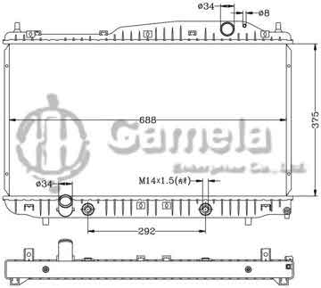 6132043N - Radiator for GMC CHEVROLET EPICA '02- AT OEM: 96278702/96328702