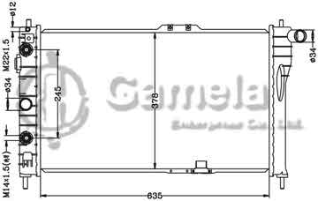 6132057N - Radiator for GMC LEMANS/OPTIMA '88-93 AT DPI: 781