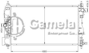 6132086NA - Radiator for GMC BUICK LACROSSE '10-13 MT GMC BUICK REGAL '11-13 MT