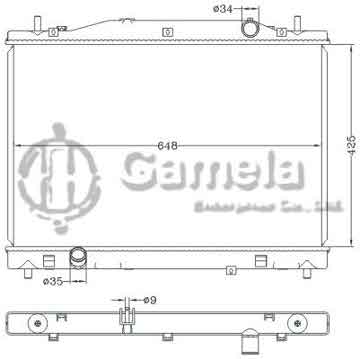 6132088NA - Radiator for GMC CADILLAC CTS 2.8L V6 '04-07 MT