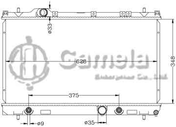 6133011N - Radiator for CHRYSLER NEON '01-05 AT OEM: 5019214AA DPI: 2362