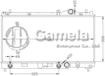 6133034NA - Radiator for CHRYSLER NEON '95-99 AT OEM: 4740097 DPI: 1548