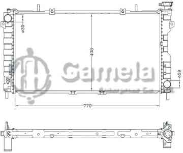 6133043NA - Radiator for CHRYSLER VOYAGER '01-04 MT OEM: 04809225AE DPI: 2311