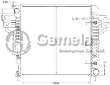 6133047NA - Radiator for CHRYSLER JEEP LIBERTY '02-06 AT OEM: 52080118AB DPI: 2481