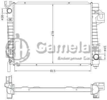 6133051NA - Radiator for CHRYSLER DODGE RAM 3.7/4.7L '02-08 MT OEM: 52028829AE DPI: 2479