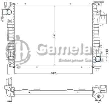 6133052NA - Radiator for CHRYSLER DODGE RAM 5.7/5.9L '02-08 MT OEM: 52028830AG DPI: 2480