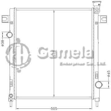 6133054NA - Radiator for CHRYSLER JEEP LIBERTY 3.7L '08-12 MT DPI: 13071