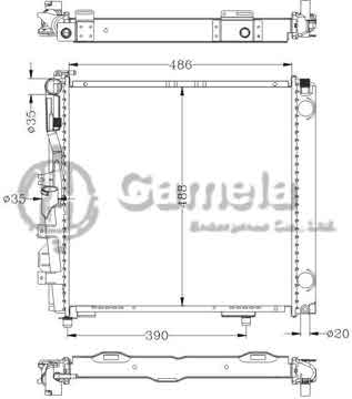 6140004N - Radiator for BENZ W126/260SE/300SE '85-91 MT OEM: 126 500 4003