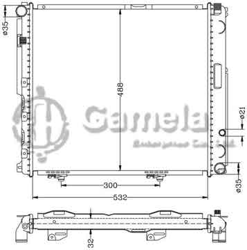 6140006N - Radiator for BENZ W124/200D '88-91 MT