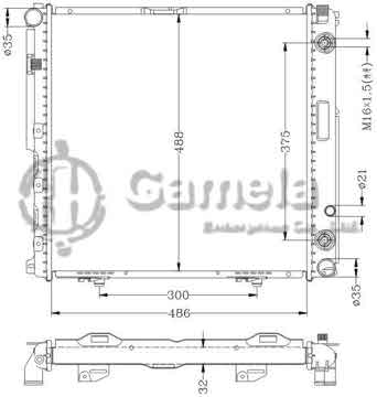 6140007N - Radiator for BENZ W124/200E '88-91 AT