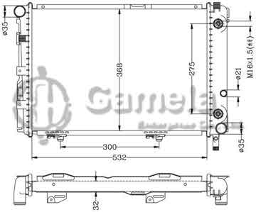 6140011N - Radiator for BENZ W124/200D/250TD '84-93 AT