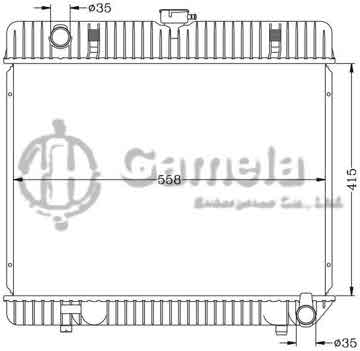 6140020N - Radiator for BENZ W123/W126 280S '76-85 MT OEM: 123 501 3401/3601