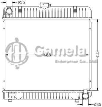 6140022N - Radiator for BENZ W123/200D/280C '76-85 MT OEM: 123 500 3703/5903 123 501 5501