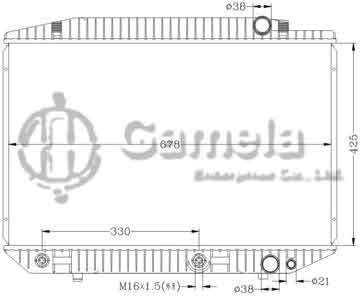 6140025N - Radiator for BENZ W126/560SE '79- AT OEM: 126 500 0103/1103/1803 126 500 3303/4803/4903 DPI: 438