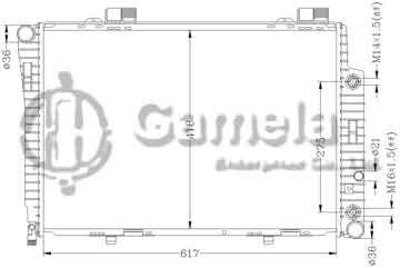 6140029N - Radiator for BENZ W202/C220D '93-00 AT OEM: 202 500 2203/3203 202 500 3703/6703 DPI: 1844