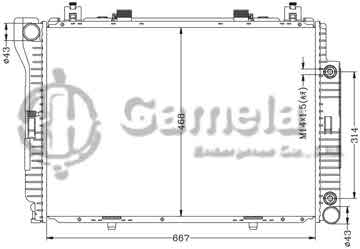 6140031N - Radiator for BENZ W140/S300TD/S350TD '92-00 AT OEM: 140 500 1303/2203/2303 DPI: 1311