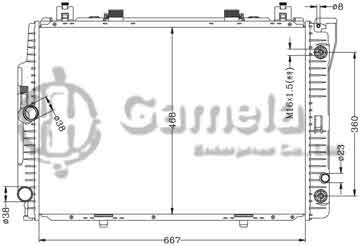 6140033N - Radiator for BENZ W140/300SE '91-92 AT OEM: 140 500 0303/0403 DPI: 1312